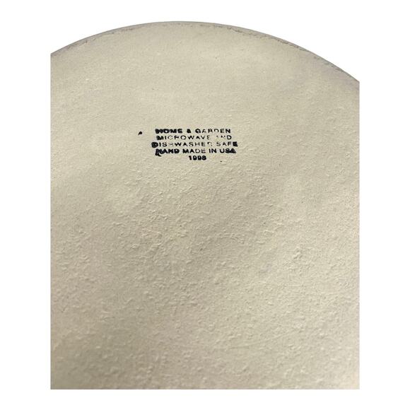 Home & Garden Party 12" SERVING PLATTER Ceramic Pottery Snowman Family Ruffled - Picture 5 of 6